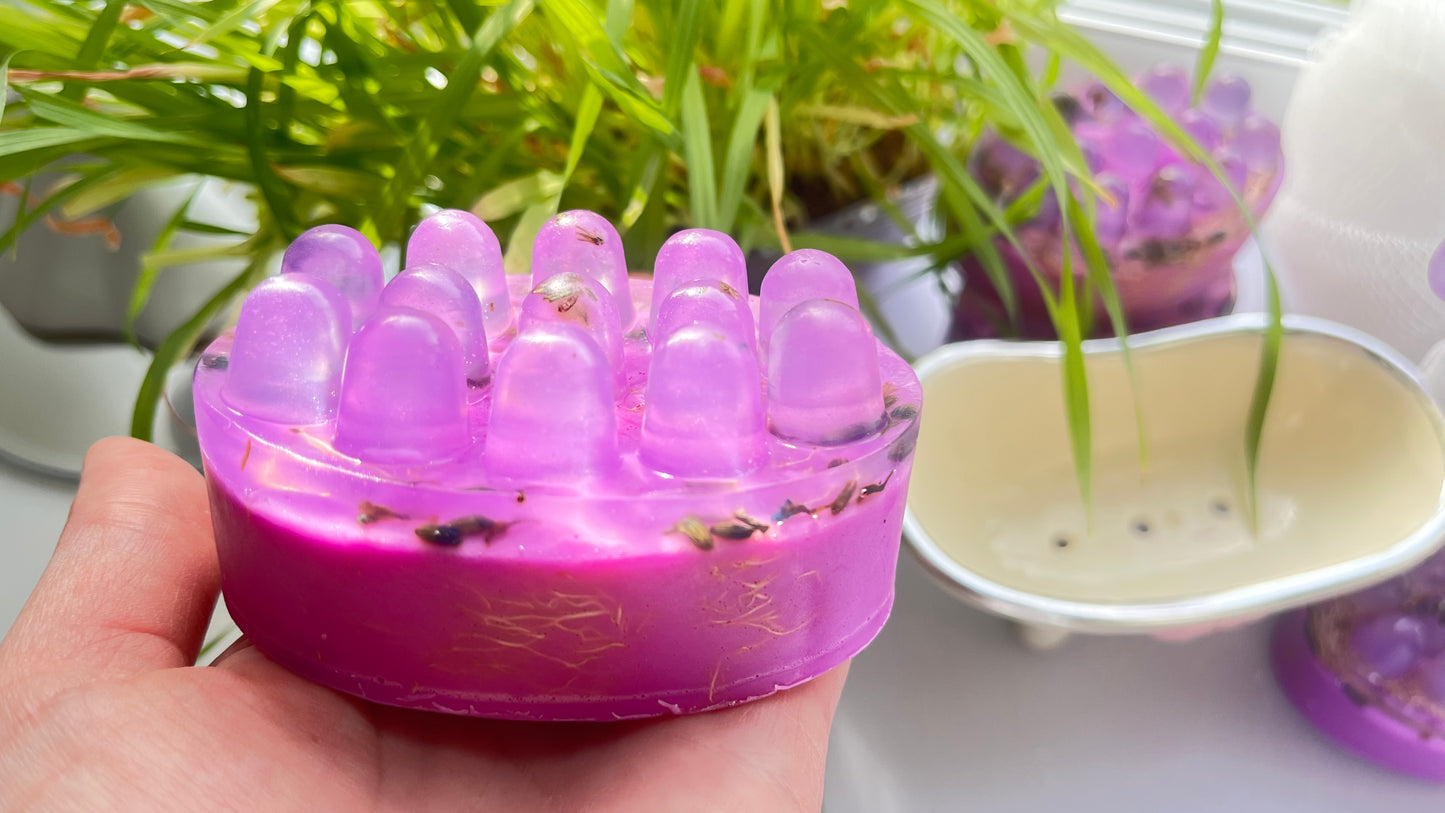 Massage & Exfoliating Glycerine Soap - Lavender Touch