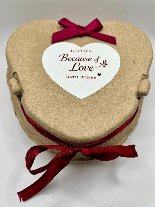 Because of Love - 3 Bath Bomb Gift Set