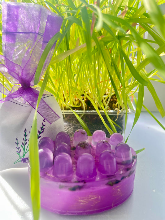 Massage & Exfoliating Glycerine Soap - Lavender Touch