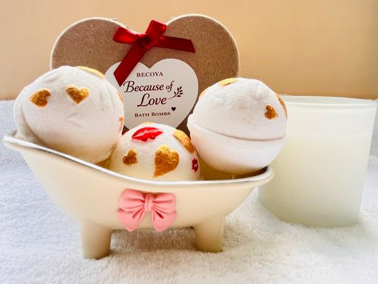 Because of Love - 3 Bath Bomb Set
